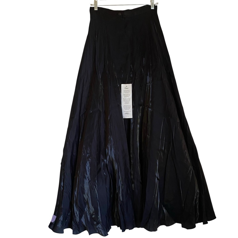 JS Collections Maxi Full Length Skirt Size 4 Shimmery Black Fairy Whimsical